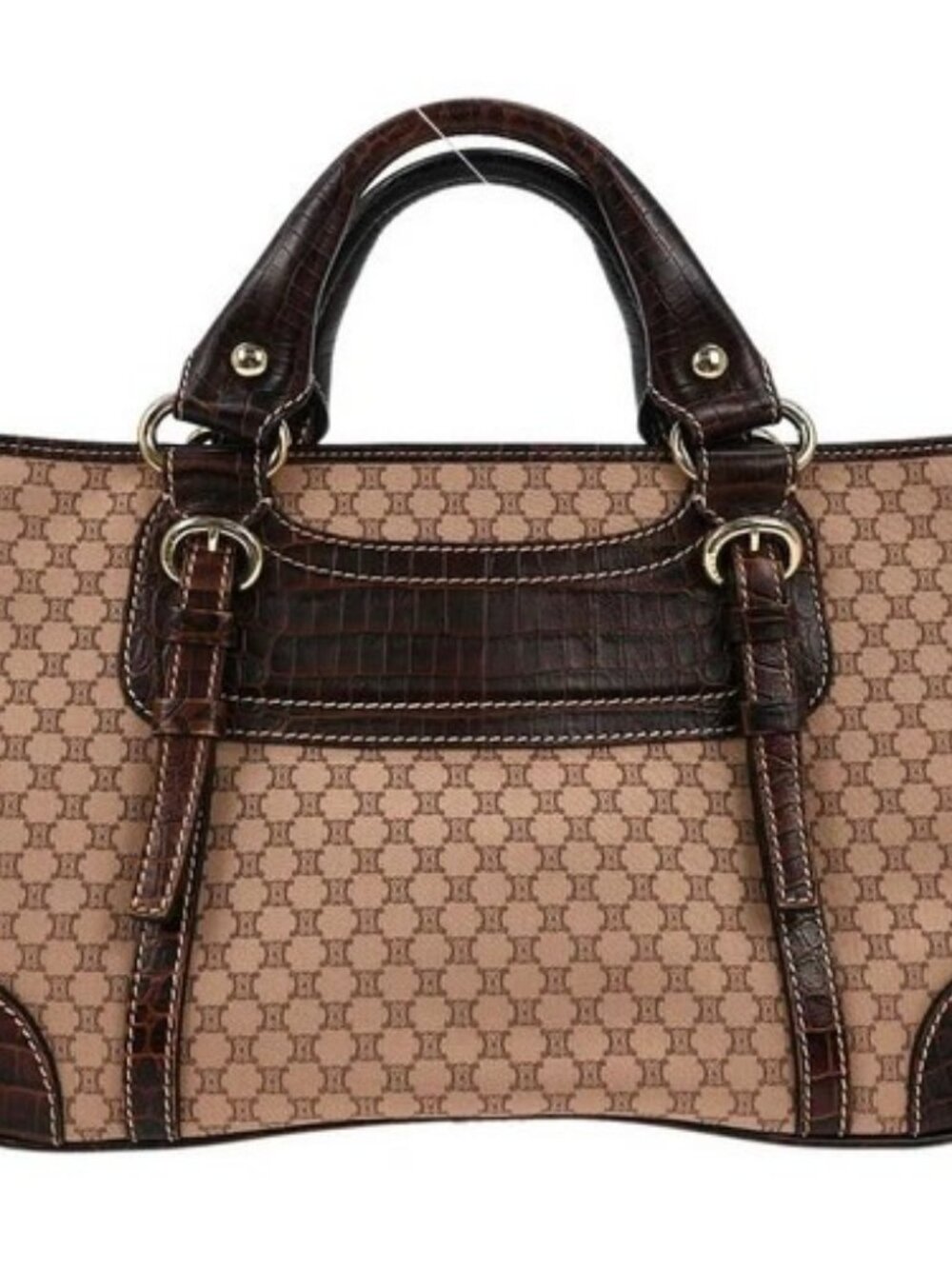 Celine Brown Canvas Macadam Boogie Tote Handbag WC-ST-0047 166688